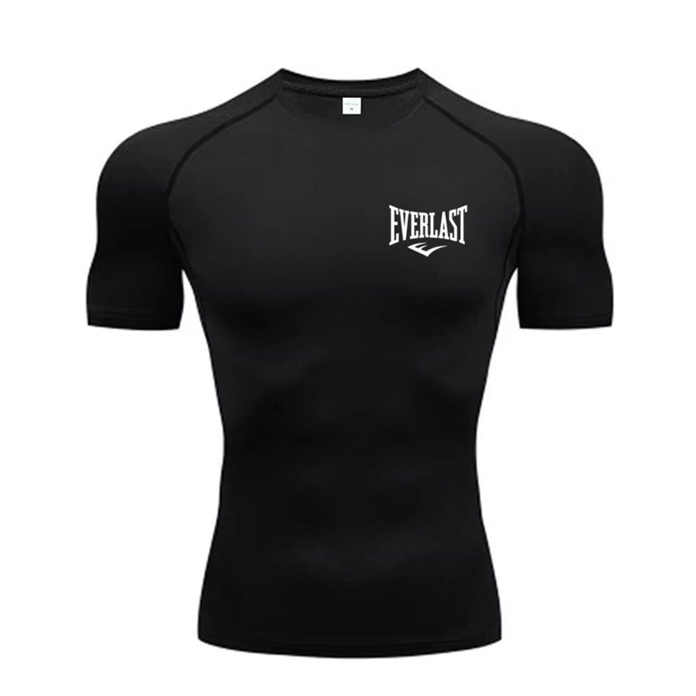 Health Wellness Fitness - Summer Compression Sweatshirt Short Sleeve Men's
