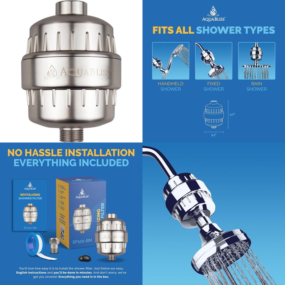 Health & Wellness Photos - High Output AquaBliss Shower Filter -
