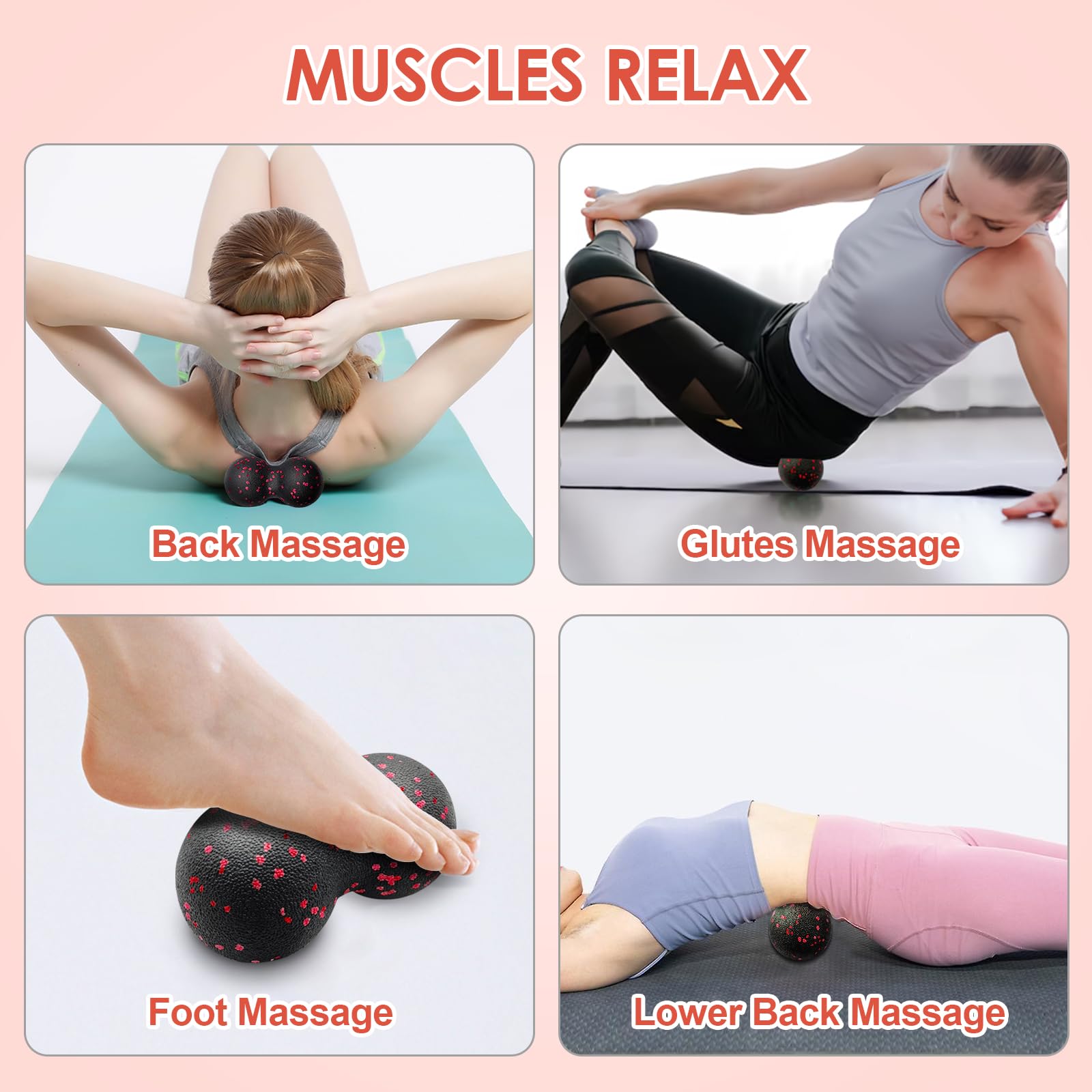 Hollow Yoga Roller Massage Pea - đánh giá và giá Health Wellness Fitness