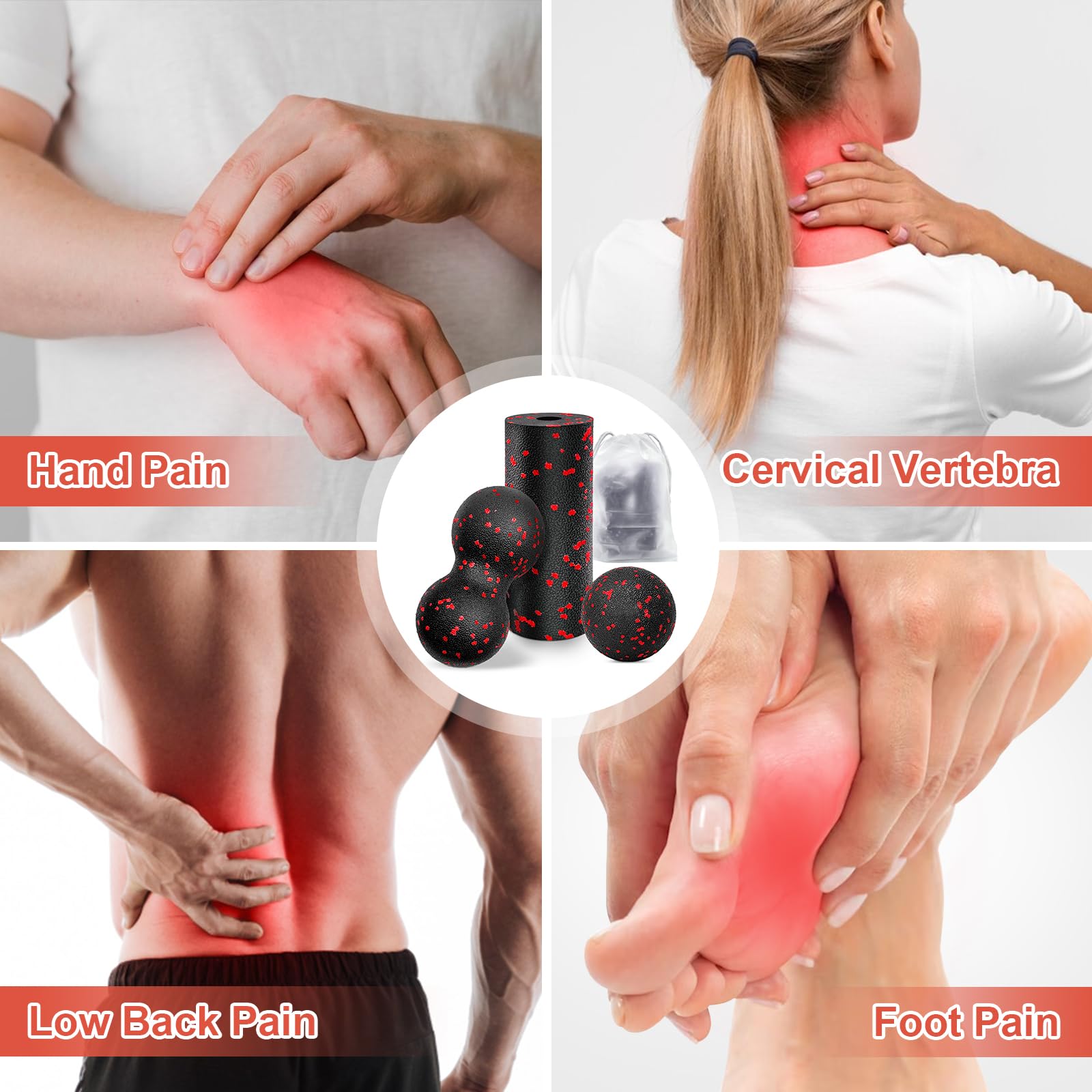 Hollow Yoga Roller Massage Pea - đánh giá và giá Health Wellness Fitness