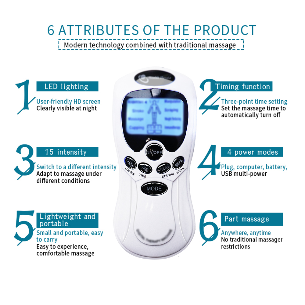 Electric Pulse Massager Muscle - đánh giá và giá Tens Pain Relief Unit