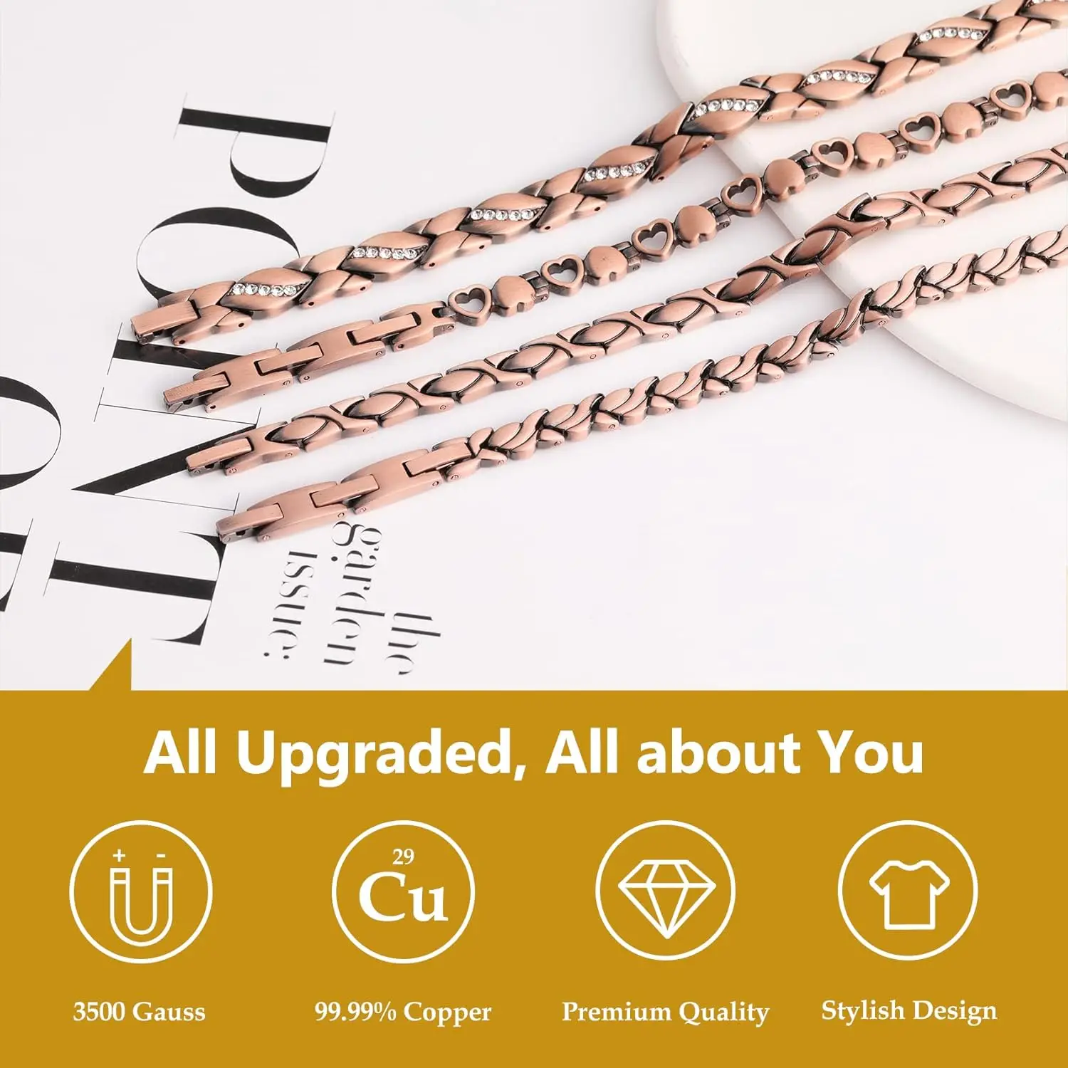 ARADOO Pure Copper Magnetic Br - đánh giá và giá Health Wellness Gifts Women
