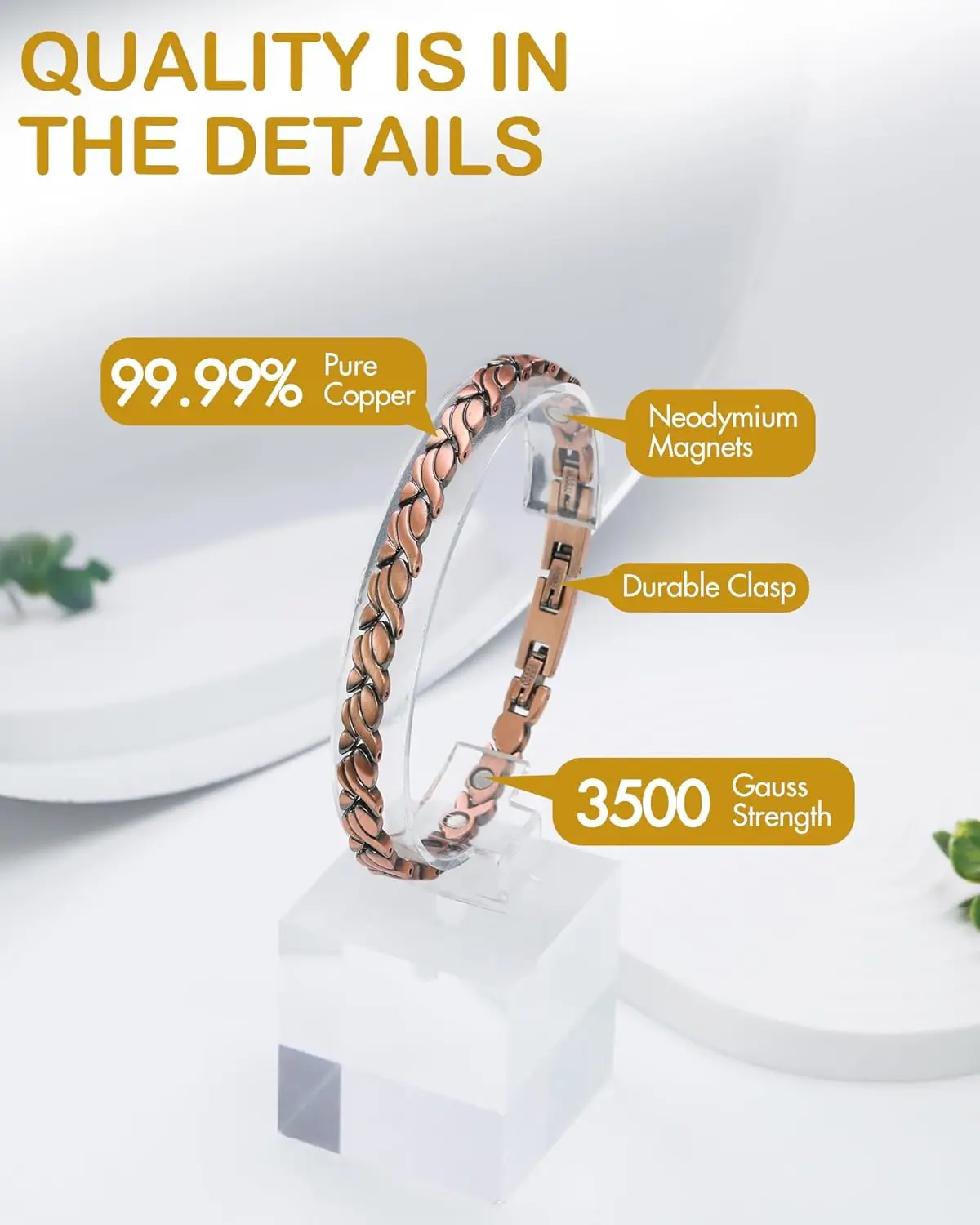 ARADOO Pure Copper Magnetic Br - đánh giá và giá Health Wellness Gifts Women