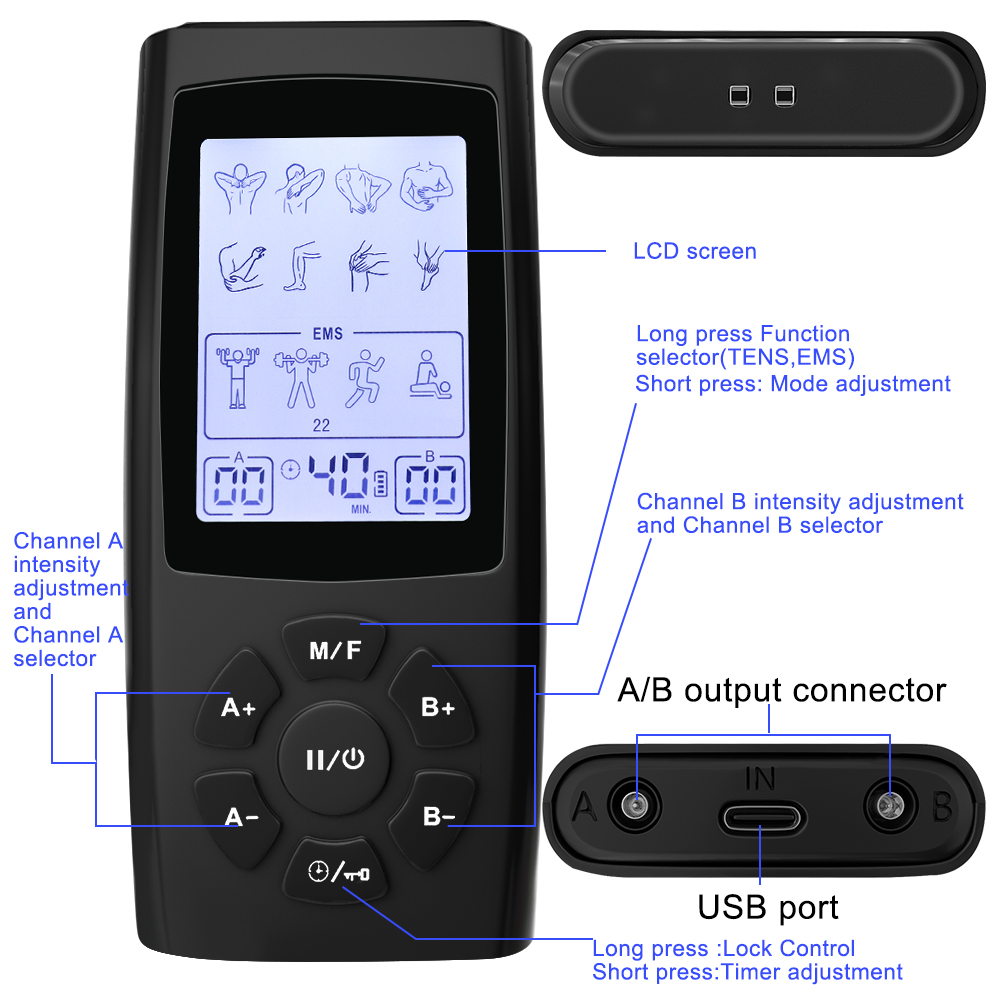 40 Levels Electric Tens Electr - đánh giá và giá Tens Pain Relief Unit